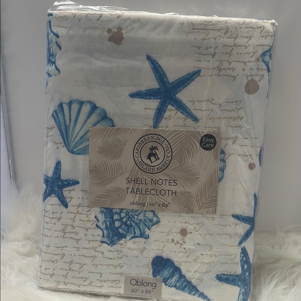 Caribbean Joe Blue and White Coastal Table Linens